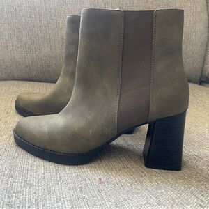 Olive Green Ankle Boots
